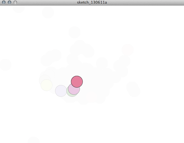 左クリックが起きた時にマウスがある位置に円をランダムな色で描画する